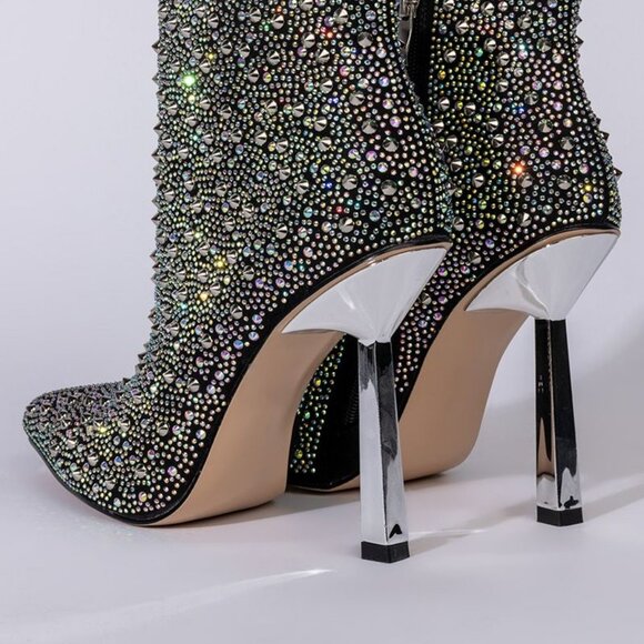 AZALEA WANG ALL EYES ON ME STILETTO BOOTIE IN MULTI ( BRAND NEW !!! ) - Picture 4 of 8